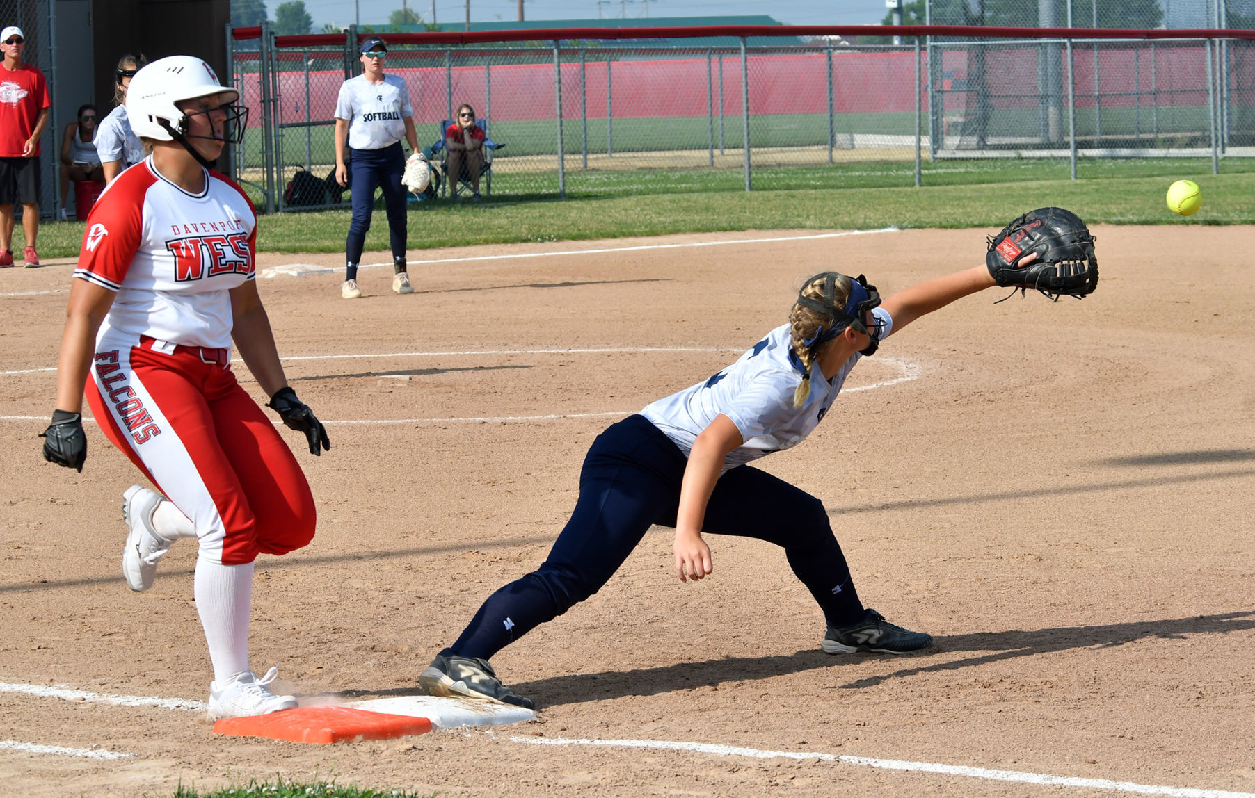 Pleasant Valley at Davenport West softball.